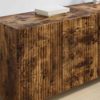 TV-Wandschrank 2 stk. Räuchereiche Holzwerkstoff