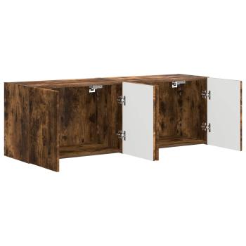 TV-Wandschrank 2 stk. Räuchereiche Holzwerkstoff