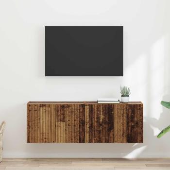 ARDEBO.de - TV-Wandschrank 2 stk. Altholz Holzwerkstoff