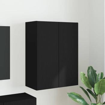 ARDEBO.de - TV-Wandschrank 59,5 x 31 x 80 cm Schwarz Holzwerkstoff