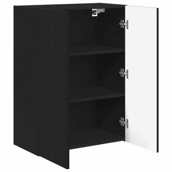 TV-Wandschrank 59,5 x 31 x 80 cm Schwarz Holzwerkstoff