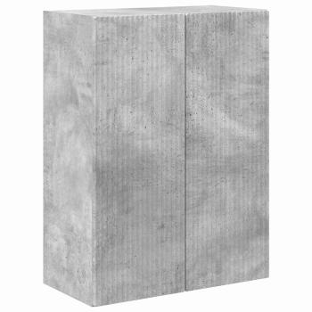 TV-Wandschrank 59,5 x 31 x 80 cm Betongrau Holzwerkstoff