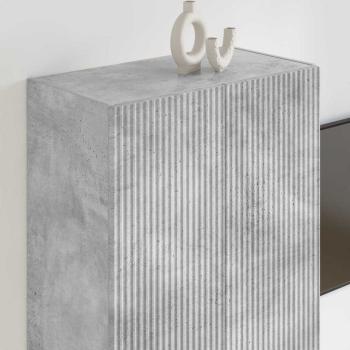 TV-Wandschrank 59,5 x 31 x 80 cm Betongrau Holzwerkstoff