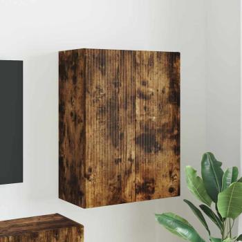ARDEBO.de - TV-Wandschrank 59,5 x 31 x 80 cm Räuchereiche Holzwerkstoff