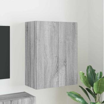 ARDEBO.de - TV-Wandschrank 59,5 x 31 x 80 cm Graues Sonoma Holzwerkstoff