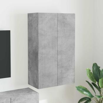 ARDEBO.de - TV-Wandschrank 59,5 x 31 x 100 cm Betongrau Holzwerkstoff