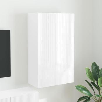 ARDEBO.de - TV-Wandschrank 59,5 x 31 x 100 cm Hochglanz Weiß Holzwerkstoff