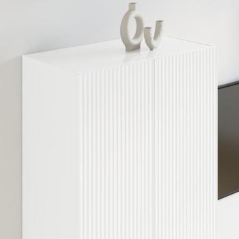 TV-Wandschrank 59,5 x 31 x 100 cm Hochglanz Weiß Holzwerkstoff