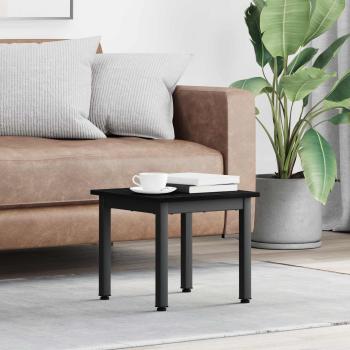 ARDEBO.de - Couchtisch Schwarz Eichen-Optik 40 x 40 x 36 cm Holzwerkstoff