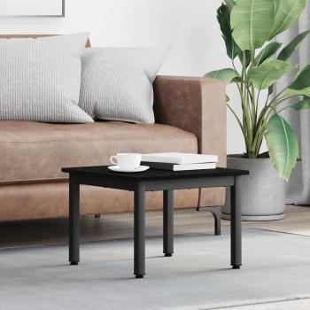 ARDEBO.de - Couchtisch Schwarz Eichen-Optik 50 x 50 x 36 cm Holzwerkstoff