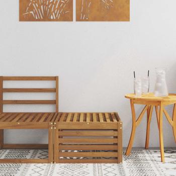 ARDEBO.de - Outdoor-Fußhocker Massivholz Akazie Natur 59 x 59 x 37 cm