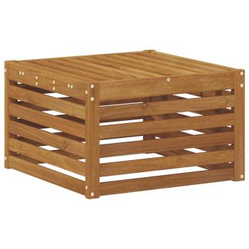 Outdoor-Fußhocker Massivholz Akazie Natur 59 x 59 x 37 cm