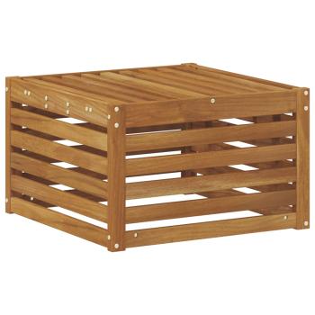 Outdoor-Fußhocker Massivholz Akazie Natur 59 x 59 x 37 cm