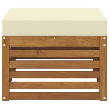 Outdoor-Fußhocker Massivholz Akazie Natur
