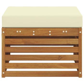 Outdoor-Fußhocker Massivholz Akazie Natur