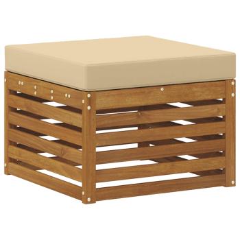 Outdoor-Fußhocker Massivholz Akazie Natur