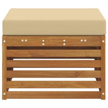 Outdoor-Fußhocker Massivholz Akazie Natur
