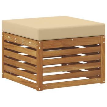 Outdoor-Fußhocker Massivholz Akazie Natur