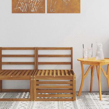 ARDEBO.de - Outdoor Mittelsofa Massivholz Akazie Natur 59 x 63 x 73 cm