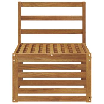 Outdoor Mittelsofa Massivholz Akazie Natur 59 x 63 x 73 cm