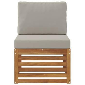 Outdoor Mittelsofa Massivholz Akazie Natur