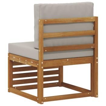 Outdoor Mittelsofa Massivholz Akazie Natur