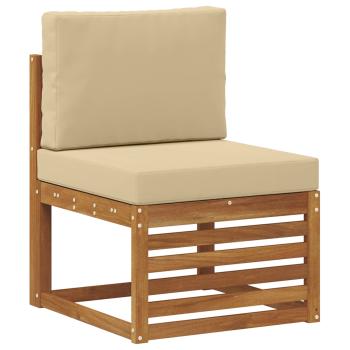 Outdoor Mittelsofa Massivholz Akazie Natur