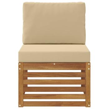 Outdoor Mittelsofa Massivholz Akazie Natur