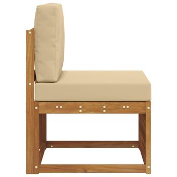 Outdoor Mittelsofa Massivholz Akazie Natur