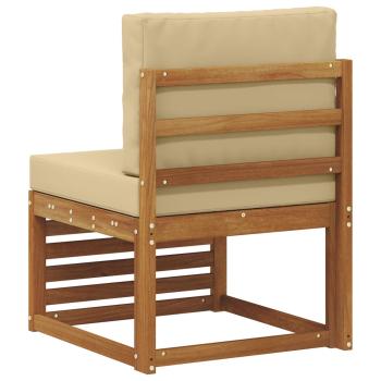 Outdoor Mittelsofa Massivholz Akazie Natur