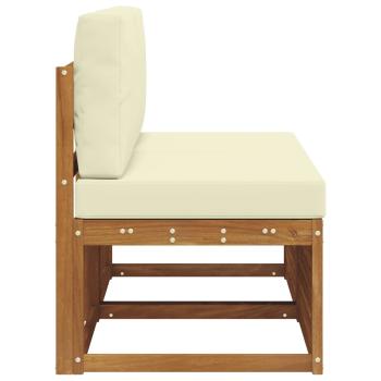 2 Stück Outdoor Mittelsofa Massivholz Akazie Natur