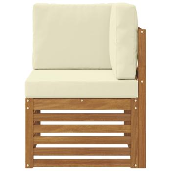 Outdoor Ecksofa Massivholz Akazie Natur