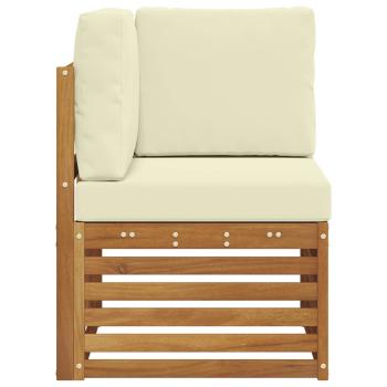 Outdoor Ecksofa Massivholz Akazie Natur