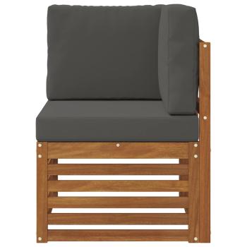 Outdoor Ecksofa Massivholz Akazie Natur