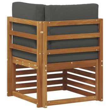 Outdoor Ecksofa Massivholz Akazie Natur