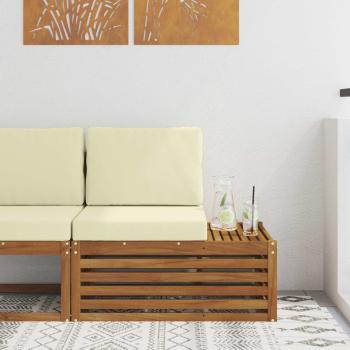 ARDEBO.de - Outdoor Endsofa Natur 91 x 63 x 73 cm Massivholz Akazie