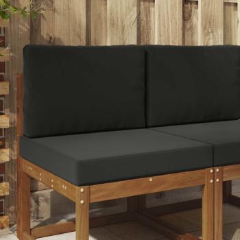 ARDEBO.de - Sofakissen für draußen Polyester Schwarz 60 x 60 cm
