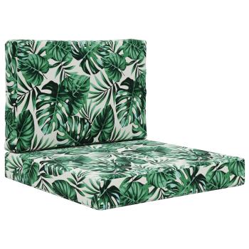 Sofakissen für draußen Polyester Blattmuster 60 x 60 cm