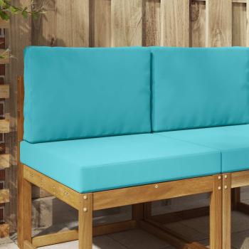 ARDEBO.de - Sofakissen für draußen Polyester Türkis 60 x 60 cm