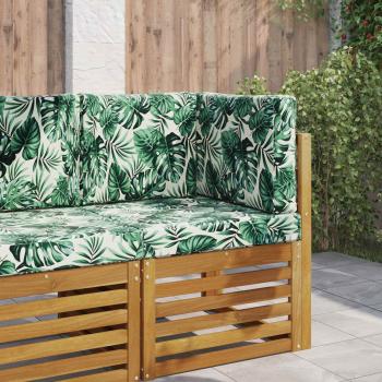 ARDEBO.de - Sofakissen für draußen Polyester Blattmuster 60 x 60 cm