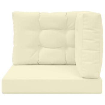 Sofakissen für draußen Polyester Creme 60 x 60 cm