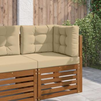 ARDEBO.de - Sofakissen für draußen Polyester Beige 60 x 60 cm