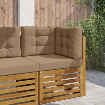 ARDEBO.de - Sofakissen für draußen Polyester Taupe 60 x 60 cm