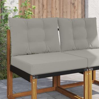 ARDEBO.de - Sofakissen für draußen Polyester Grau 60 x 50,5 cm