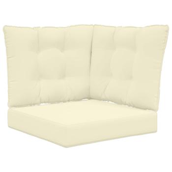 Sofakissen für draußen Polyester Creme 50,5 x 50,5 cm