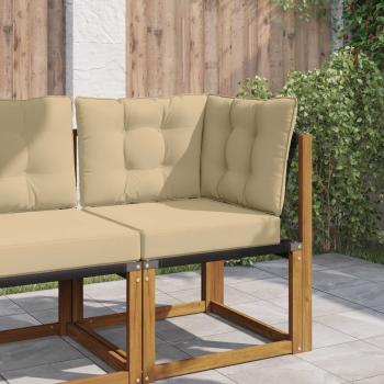 ARDEBO.de - Sofakissen für draußen Polyester Beige 50,5 x 50,5 cm