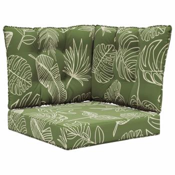 Sofakissen für draußen Polyester Blattdesign 50,5 x 50,5 cm
