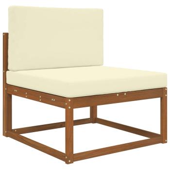 Sofakissen für draußen Polyester Creme 80 x 80 cm