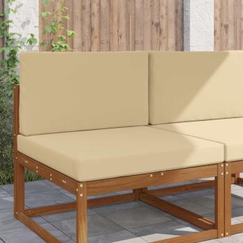 ARDEBO.de - Sofakissen für draußen Polyester Beige 80 x 80 cm