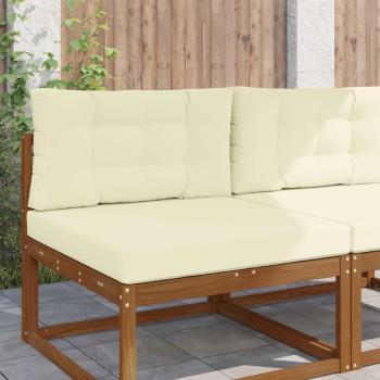 ARDEBO.de - Sofakissen für draußen Polyester Creme 80 x 80 cm
